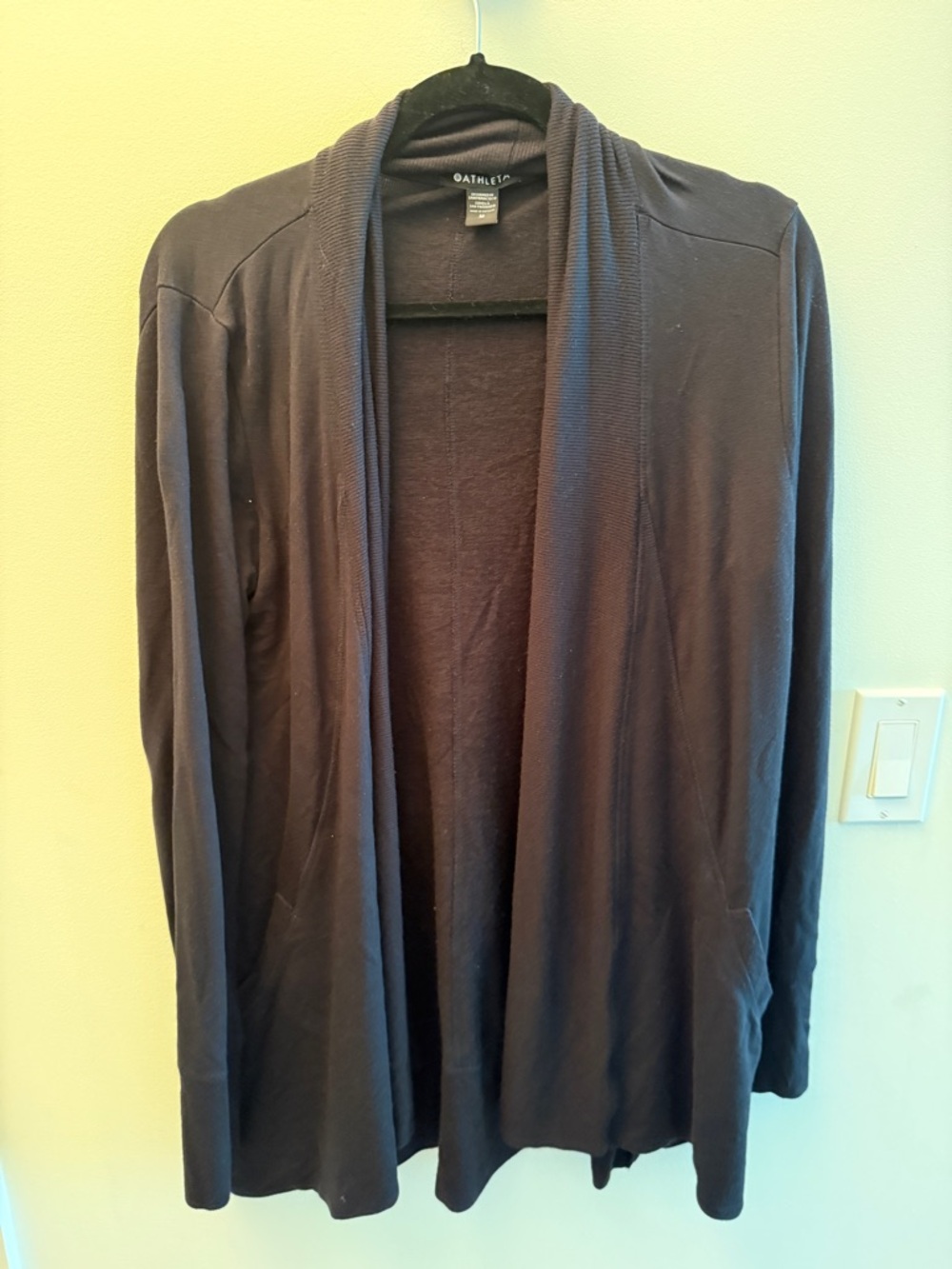 Athleta woman's Open-Front Black Cardigan Sweater